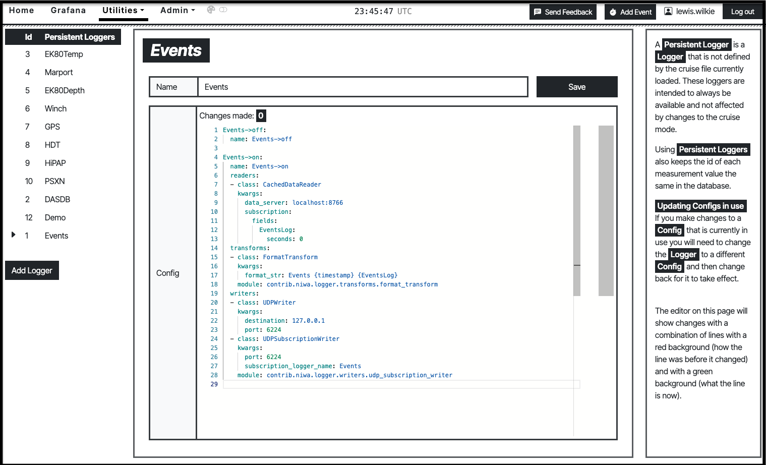 REACT logger